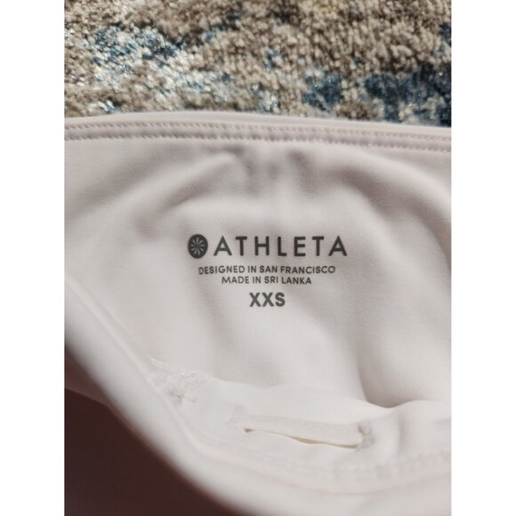 Athleta‎ XXS White Laser Cut Contender Leggings Athletic Athleisure Workout Gym - Picture 2 of 2
